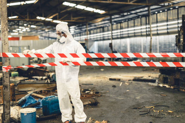Professional Biohazard Cleanup technician working in Centerville, TN